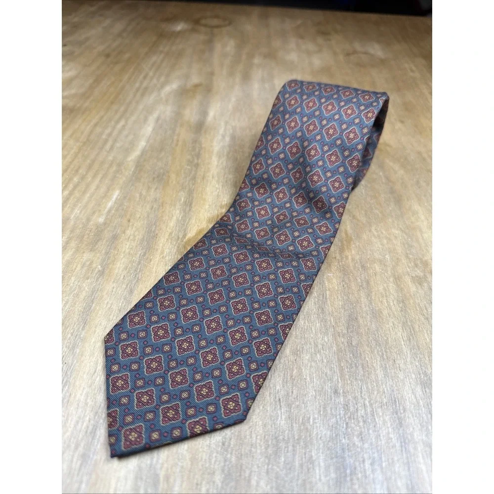 Vintage Polo Ralph Lauren 100% Silk Hand Made Necktie Red/Brown Made in‎ USA